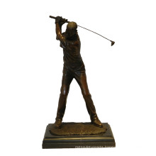 Sports Brass Statue Golf Player Carving Bronze Sculpture Tpy-901